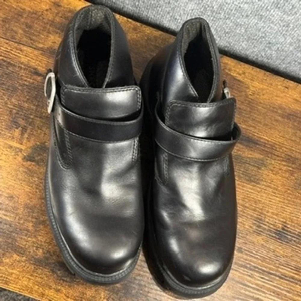 VTG Skechers Chunky Platform Oxford Monk Strap Buckle Y2K Boots Grunge Biker‎ 12